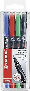 Foliopis permanentny STABILO OHPen S etui 4 szt.