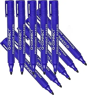 Q-Connect Marker permanentny, niebieski (10 sztuk)