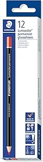 Staedtler 108 20-2 Lumocolor permanentny marker Glasochrom Dry Marker - czerwony (12 sztuk)