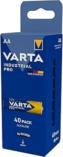 VARTA Baterie AA, opakowanie 40 szt., Industrial Pro, Baterie Alkaliczne, 1,5V, pakiet do przechowywania, Made in Germany [Wyłącznie w Amazon]