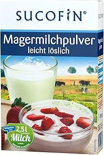 SUCOFIN Mleko w proszku 9 x 250 g, idealnie nadaje się jako bielarka do kawy i do pieczenia, proszek mleka jest lekko rozpuszczalny, bogaty w składniki odżywcze i trwały