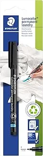 STAEDTLER 319 LM F-9 Lumocolor permanentny marker do prania - szerokość cienkiej linii 0,6 mm, czarny (1 opakowanie)