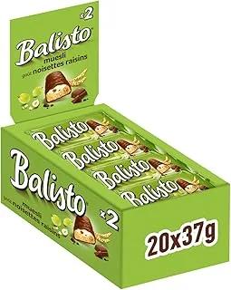 Balisto Batonik czekoladowy, mieszanka musli, zielony, 20 batoników w pudełku (20 x 37 g)