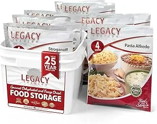 Legacy Premium Food Storage 32-godzinny zestaw zaopatrzenia w żywność awaryjną dla rodziny na 72 godziny, 3,6 kg, pomoc w katastrofie, materiały przygotowawcze do przetrwania, odwodniona/liofilizowana