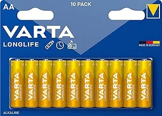 VARTA Longlife AA Mignon LR06 baterie alkaliczne (10 sztuk) – Made in Germany – idealne do pilotów, radia, budzików i zegarów