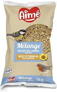 Aimé Love Bird Food, zróżnicowana i odżywcza mieszanka nasion, torba 1 KG, dla ptaków nieba i dzikich zwierząt