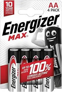 Energizer E300112500 Zestaw Baterii Alkalicznych, 4 Sztuki