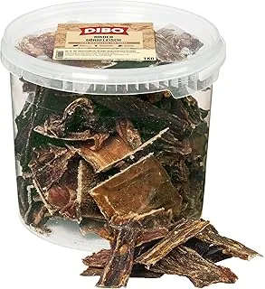 DIBO Suszone mięso (1 kg) mała przekąska z naturalnego żucia lub smakołyki na przekąski, karma dla psów, wysokiej jakości produkt do żucia bez dodatków chemicznych DIBO