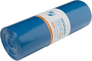 DEISS Premium Plus - Wytrzymałe worki na śmieci 120L, 25 sztuk na rolce, niebieskie, odporne na rozdarcia, idealne na odpady budowlane, ogrodowe i mieszane