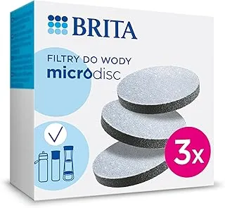 BRITA MicroDisc (3 szt) wymienne filtry do wody do butelek i karafek - natychmiastowa filtracja wody, redukuje PFAS, chlor, mikrocząsteczki i inne zanieczyszczenia