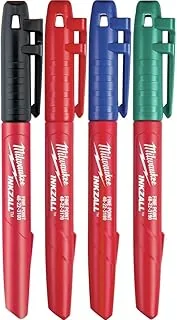 Milwaukee 48-22-3106 Markery Permanentne, Wielokolorowy, 4 sztuki