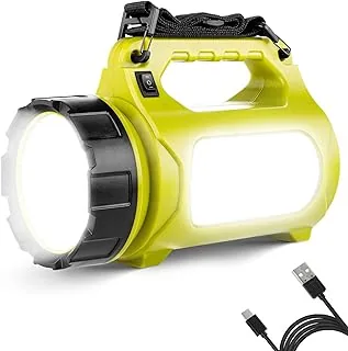 LE Latarnia kempingowa z możliwością ładowania, 1000 lumenów CREE LED, 5 trybów wyszukiwania na zewnątrz z powerbankiem 3600 mAh, wodoodporna lampa robocza do wędrówek, wędkowania, cięcia, awaryjnego i więcej