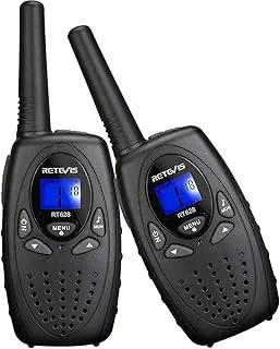 Retevis RT628 krótkofalówka dla dzieci, Walkie Talkie, PMR446 VOX, duży zasięg, Woki Toki dla rodziny, Spy Kids na wędrówki, do ogrodu (1 para, czarne)