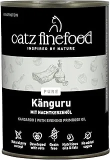 catz finefood Purrrr kangur monoproteina karma dla kotów mokra nr 107, dla kotów wrażliwych na odżywianie, 70% zawartości mięsa, puszka 6 x 400 g
