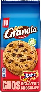 Granola – Extra Cookie czekolada i zamsz – z dużymi kawałkami czekolady – woreczek z 8 ciasteczkami (184 g)