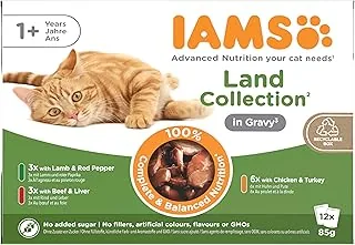 Iams Delights Karma dla Kotów, Jagnięcina/Wołowina/Kurczak/Indyk, 12 x 85 g