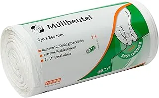 Worki na śmieci DEISS FIRST PLUS białe 85 l, 50 sztuk
