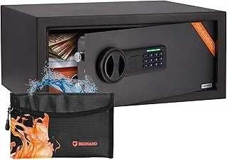 Laptop Sejf z Zamkiem Elektronicznym 20x43x35cm z Ognioodporną Saszetką, Safe z Podświetlaną Klawiaturą LED na Komputer 28L, Sejf Domowy na Laptopa 15", Pieniądze i Biżuterię, Dokumenty A4