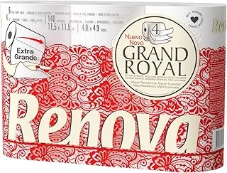 Renova Grand Royal 200074312 Papier Toaletowy, Biały, 6 rolek