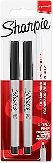 Sharpie markery permanentne | końcówka ultrafine | czarne | opakowanie 2 szt.