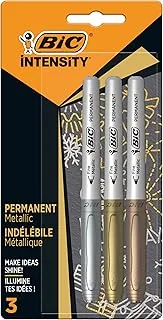 BIC Intensity Permanent Metallic Markery Permenentne Blister 3szt