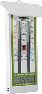Cyfrowy termometr do szklarni maks. minimalnej temperatury pokojowej – klasyczny maks. minimalny termometr do pomiaru maksymalnych i minimalnych temperatur, łatwy montaż ścienny akcesoria szklarniowe