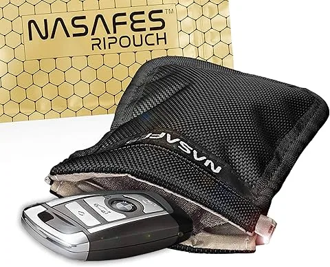 Etui RFID ochronne – etui RFID antyfalowe na kluczyk samochodowy, telefon lub kartę bankową, mini klatka Faraday chroniąca przed kradzieżą i falami