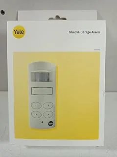 Yale Bezprzewodowy Alarm SAA5015 Biały : Syrena 100 dB, Wykrywanie ruchu 12 m, Kod PIN, Montaż na ścianie lub wolnostojący, Idealny do szop, garaży i przyczep