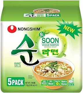 NONGSHIM - Makaron instant Soon Veggie Ramyun – 6 x 112 g – opakowanie zbiorcze
