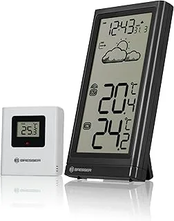 Bresser Meteo Temp Stacja Pogodowa, Czarny, 8.2 x 2 x 15.7 cm