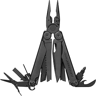 Leatherman Multitool Wave Plus - Narzędzie ze Stali Nierdzewnej 18 w 1 w Wytrzymałej Wersji z Ostrzami, Szczypcami i Obcinakami, Czarny