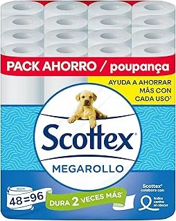 Scottex 4230122 Papier Toaletowy, 48 Rolek, Biały