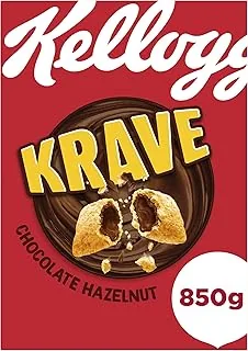 Kellogg's Krave Czekoladowe płatki śniadaniowe z orzechami laskowymi duże pudełko, 850 g
