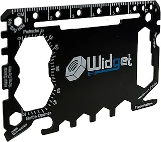 Multi Purpose Survival Pocket Tool - 43 in 1 - Credit Card Wallet Size Multitool (Black)