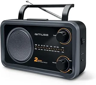 Muse M-06 DS radio kuchenne (FM, MW) radio, zasilanie sieciowe i bateryjne, AUX-In do telefonu komórkowego, czarne