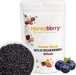 Liofilizowane Jagody Leśne 250g - Naturalne Dziko Rosnące Borówki Leśne - Liofilizowane Owoce bez Dodatku Cukru - Suszone Dzikie Jagody do do Wypieków, Dekoracji Ciast, Tortów i Deserów