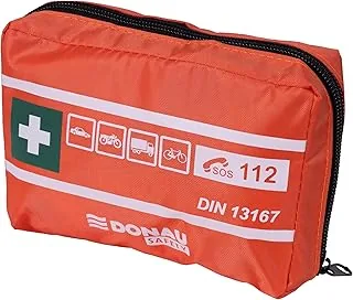 Apteczka samochodowa DONAU SAFETY, materiałowa, DIN MINI, pomarańczowa