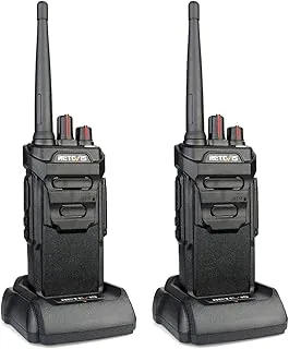 Retevis RT648 Walkie Talkie, Wodoodporna Walkie Talkies IP67, PMR446, VOX, Squelch, Solidny Profesjonalny Krótkofalówka Daleki Zasięg dla Dorosłych, Plac Budowy (2 Szt, Czarny)