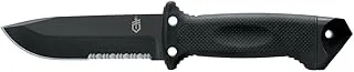 Gerber nóż survivalowy z częściowo ząbkowanym szlifem i kaburą na nogi, długość ostrza: 12,3 cm, LMF II Infantry Fixed Blade Rescue Knife, stal nierdzewna, 31-003661