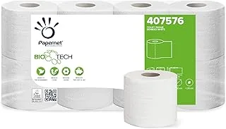 Papernet Bio Tech papier toaletowy (407576s), 1 opakowanie z 8 rolkami z samorozpuszczającego się papieru toaletowego, zwalcza w naturalny sposób bakterie wywołujące choroby, 2 warstwy, 250 arkuszy