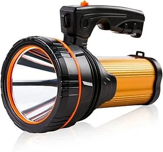 Ekstremalnie jasna latarka LED Wysokowydajna, ładowana przez USB, latarka ręczna z 4 akumulatorami, latarka na baterie, ponownie ładowalna, reflektor do poszukiwania, mocny, przenośny