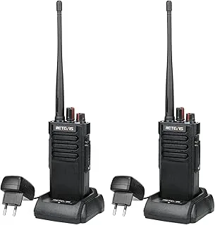 Retevis RT29 Walike Talkie dalekiego zasięgu, akumulator 3200 mAh, wodoodporne walkie-talkie IP67 dla dorosłych, profesjonalne radio dwukierunkowe do ochrony placu budowy (czarny, 2 sztuki)