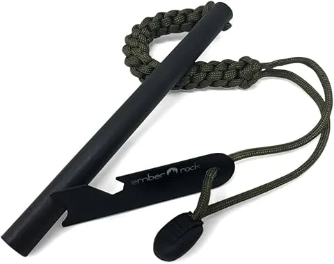 XXL Firesteel Fire Starter - Huge Survival Ferrocerium Rod 152mm x 12.7mm - Paracord Lanyard with Multi Tool Scraper