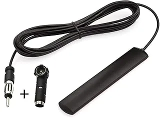 Eightwood Antena samochodowa FM Antena radiowa FM Adapter Din Antena 3 metry Pasta kablowa antena + adapter DIN 41585 żeński do ISO do radia FM, samochody ciężarowe Dab