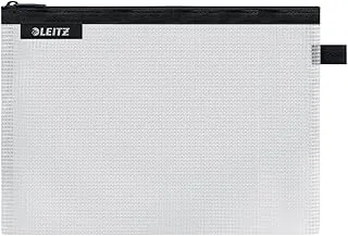 Leitz, Saszetka Podróżna Leitz WOW, Wodoodporna, Przezroczysta, Umożliwia Podgląd Zawartości, Rozmiar M (A5), Kolekcja WOW, Kolor Czarny, 40250095
