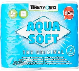 Thetford Aqua Soft papier toaletowy do toalet przenośnych, 4 rolki/torebek, do toalet kempingowych, na kemping