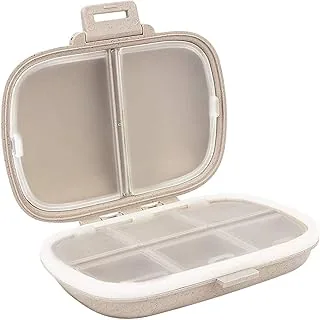 Holii Podróżny organizer na tabletki, 8 przegródek, przenośne etui na tabletki, codzienne pudełko na tabletki do przechowywania witamin, mały pojemnik na pigułki do kieszonkowego organizera na leki