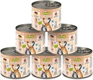 GranataPet DeliCatessen PUR cielęcina, mokra karma dla kotów bez dodatku cukru, bezzbożowa karma o wysokiej zawartości mięsa, z wartościowymi olejami, 6 x 200 g
