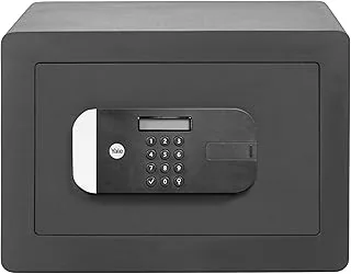 Yale YSEM/250/EG1 Sejf o Maksymalnym Poziomie Bezpieczeństwa Domowy, Wyświetlacz LCD, Wycinane Laserowo Drzwi, Wzmocnione Opancerzenie, Pojemność 18.6l, 35x30x25 cm (dł. x szer. x wys.), czarny