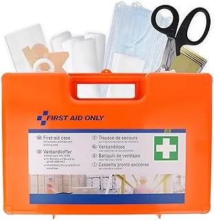 First Aid Only apteczka pierwszej pomocy, apteczka pierwszej pomocy, zestaw ratunkowy, zawartość DIN 13169, montowana na ścianie, przenośna, mała, P-10033